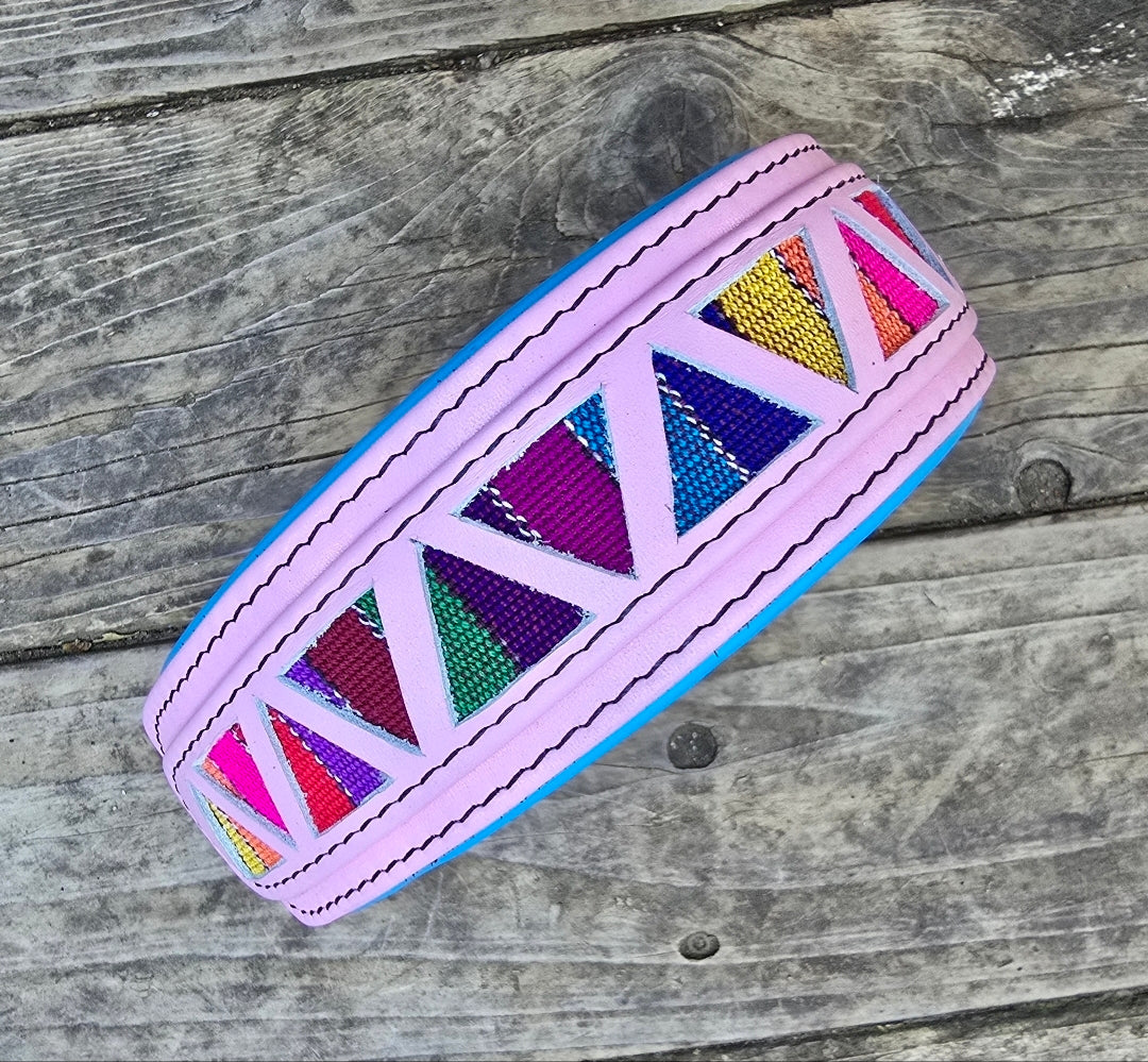 The Havana (pink with blue padding)