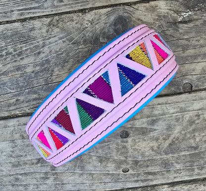 The Havana (pink with blue padding)