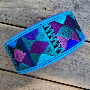 The Sofia (blue with purple padding)