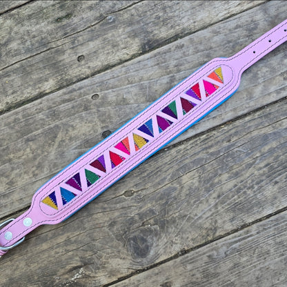 The Havana (pink with blue padding)